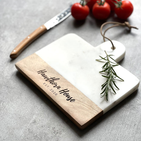 Personalized Marble Cheese Board