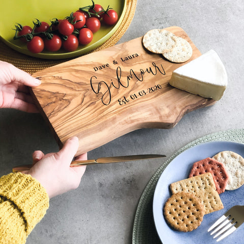 Personalized Anniversary Cheese Board